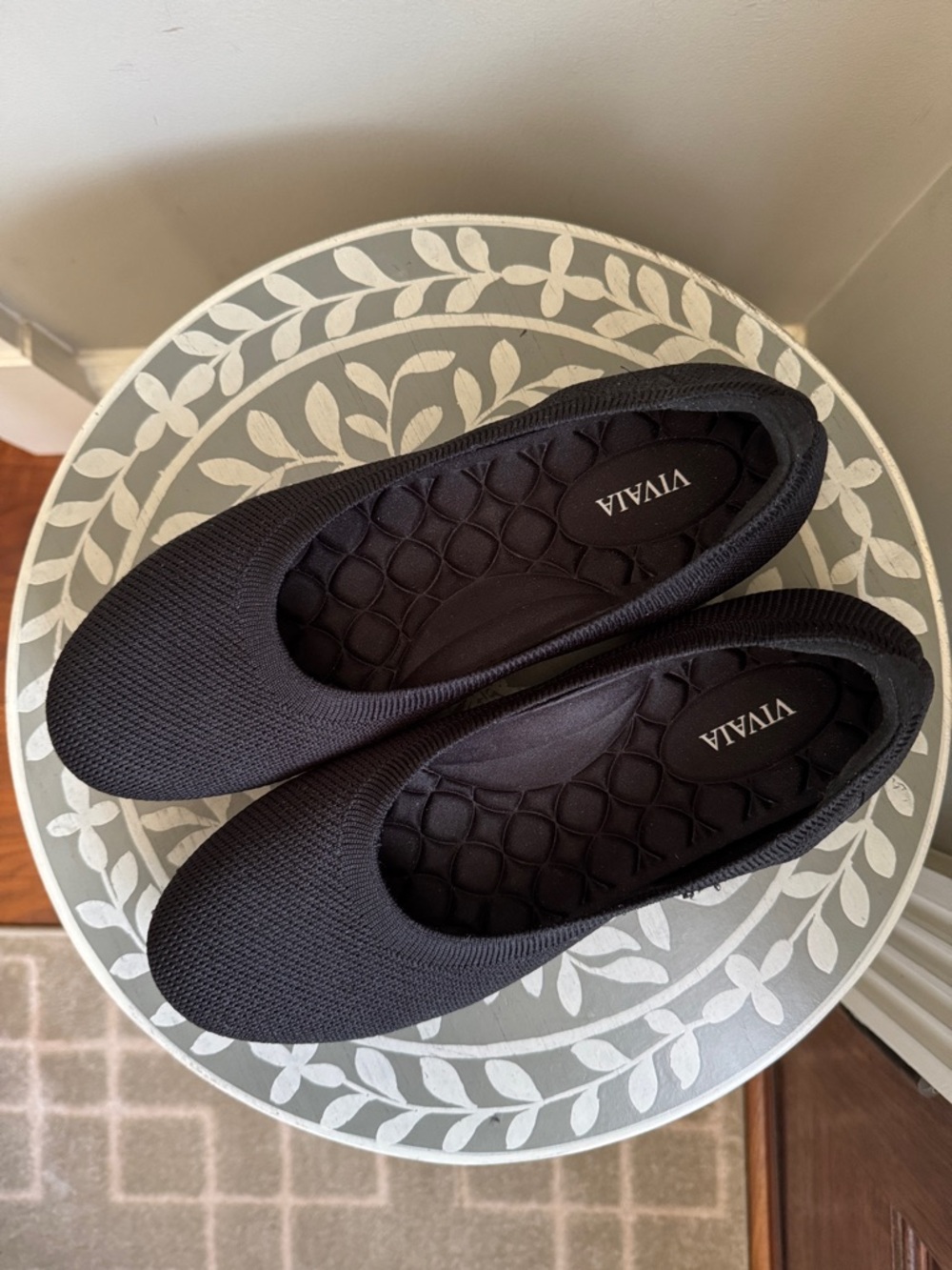 VIVAIA Black Knit Slip-On Ballet Flats sz 9.5 - Picture 5 of 10